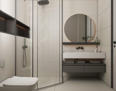 现代极简卫生间3D模型下载